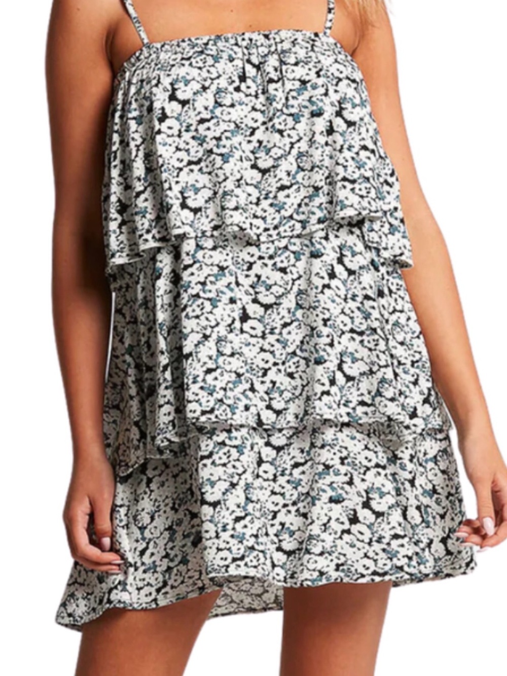 Volcom Kabloom Floral Printed Mini Viscose Dress Womens M NWT